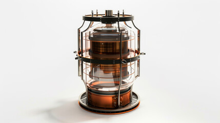 Neutrino detector for studying neutrinos from distant celestial events isolated on white background