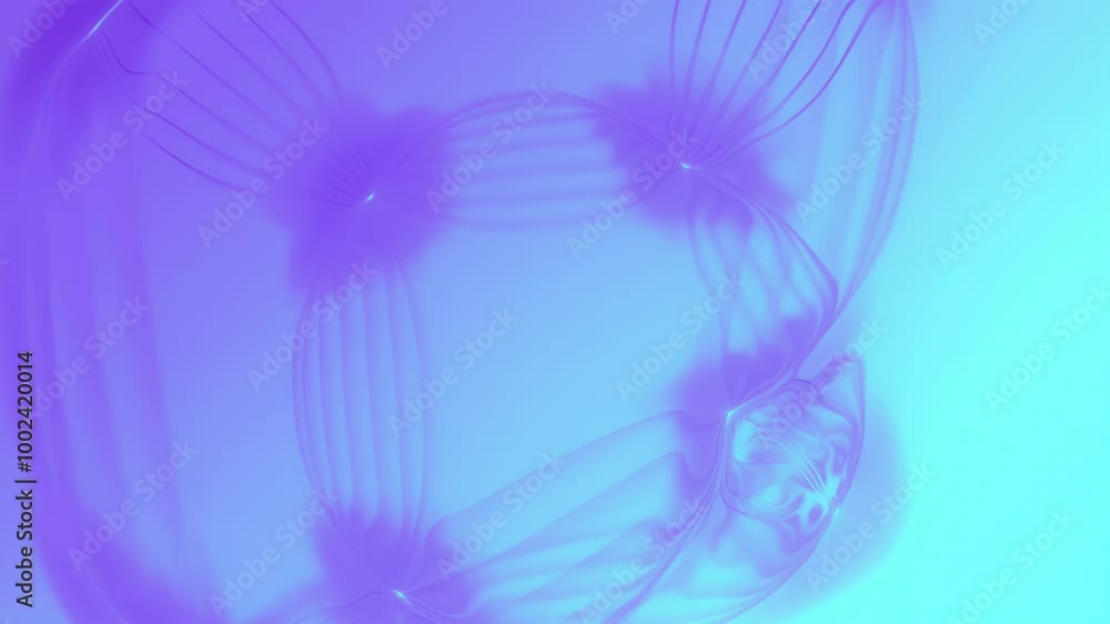 Fototapete Geometric abstraction with thin lines. Digital loop animation. 3d rendering 4K