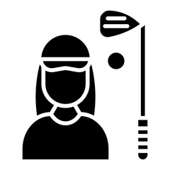 Golf Player Female icon style
