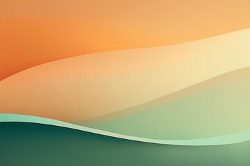 create a minimalistic background with a soft, smooth gradient transitioning from orangebeige to mint green. no additional elements, just a clean and modern color flow that feels calming and fresh, wav