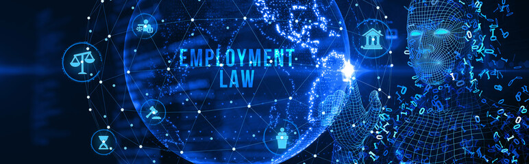 Business, Technology, Internet and network concept. Employment Law. 3d illustration
