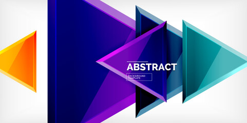 Triangle glass shapes geometric abstract background. Vector Illustration For Wallpaper, Banner, Background, Card, Book Illustration, landing page