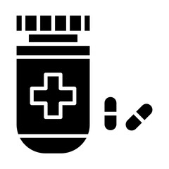 Medicine Bottle icon style