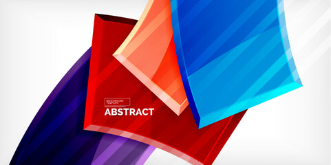 Vector abstract color geometric shapes. Illustration For Wallpaper, Banner, Background, Card, Book Illustration, landing page