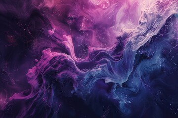 Fototapeta premium Vibrant Pink, Orange, and Blue Gradient Swirls in Dreamy Fluid Abstract Art Design
