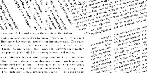 Rough vector background abstract grunge texture old vintage newspaper. Vector white and black newspaper paper grunge pattern old aged texture.	
