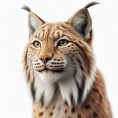 Obraz premium lynx in front of white