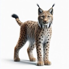 Fototapeta premium lynx on a white background