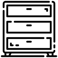 drawers outline vector icon