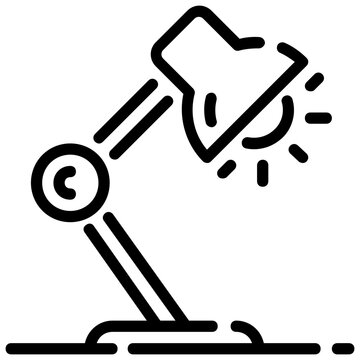 recommend clip art: desk lamp outline vector icon