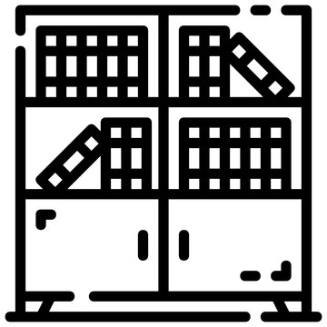 recommend clip art: library outline vector icon