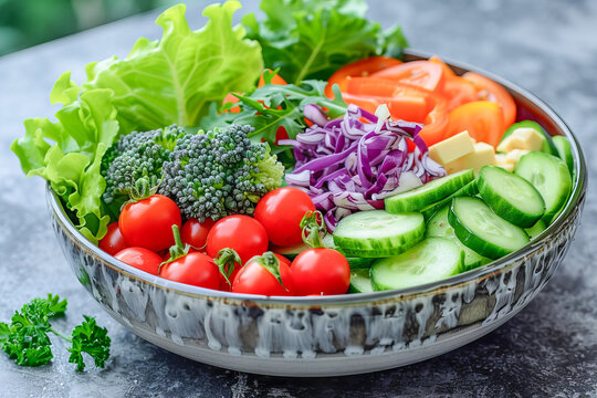 Bowl full of fresh vegan food celebrating world vegan day