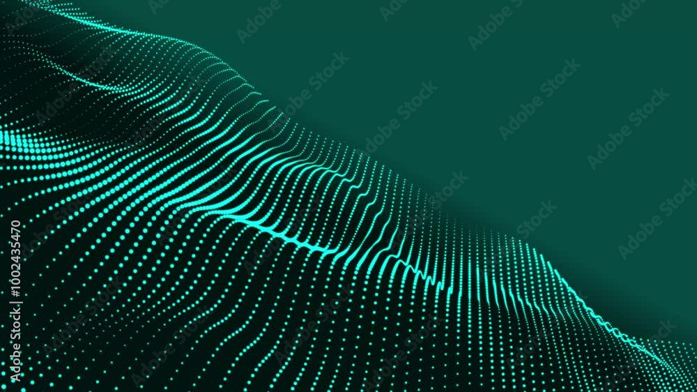 Poster technology futuristic digital flow seamless looping. abstract glowing digital cyber waves made of pa