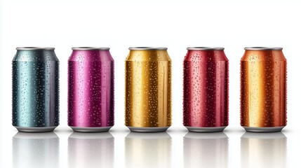 Reflective Beverage Cans in Colorful Design