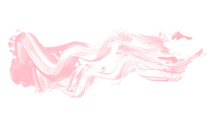 Pink brush strokes set on transparent background.