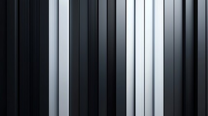 Abstract vertical black and white stripes background, modern geometric design, minimalist pattern, monochrome backdrop for various uses.