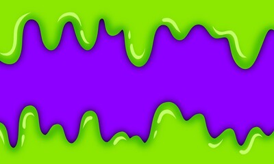 Green mucus melting background, abstract Halloween for decorations. Halloween backgrounds. Green dripping liquid. Decorative border for halloween design.