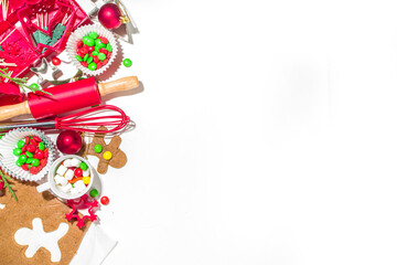 Christmas gingerbread cooking background