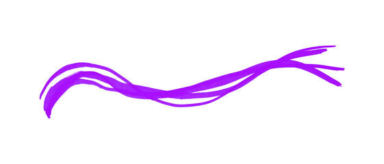 Purple brush strokes set on transparent background.