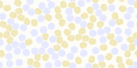 Abstract seamless pattern, background with lilac, yellow watercolor shapes and stains. Repeating vector print