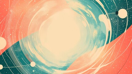 Dreamlike Retro Aesthetic Marketing Banner with Soft Gradients and Space Elements