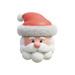 3D render. Cartoon Santa Claus