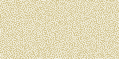 Abstract Reaction-diffusion Turing pattern natural texture golden gradient color scheme. Linear design with biological algorithm psychedelic background. Reaction-diffusion or truing pattern .