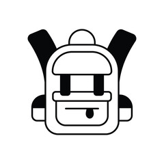 Backpack vector icon