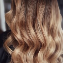 Naklejka premium Closeup of a woman's hair and texture