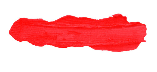 Red clay stain isolated on transparent background.