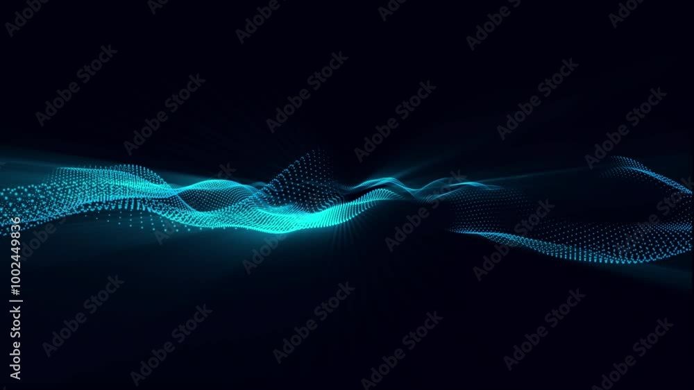Poster a light digital-effect corporate concept with a beautiful abstract wave technology background. abstr