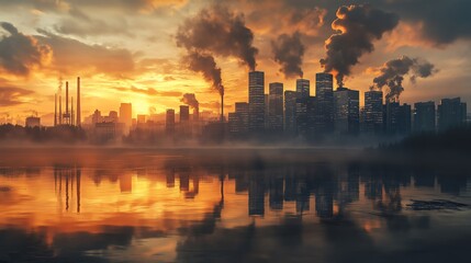 Naklejka premium Understanding Climate Change: Causes, Impacts, and Solutions for Ecosystems and Human Societies