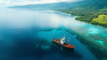 Fototapeta premium Evaluating offshore environmental impact assessments: essential for understanding marine ecosystem effects and ensuring sustainable practices with regulatory compliance