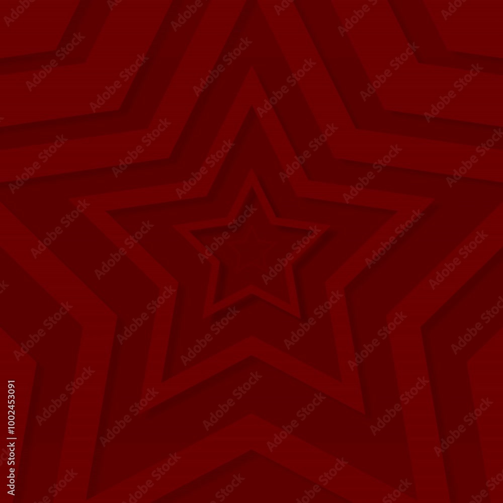 Wall mural red star pattern loop video background