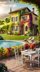 Obraz premium restaurant on the beach