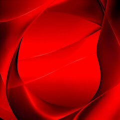 Abstract red futuristic technology background with smooth glossy curves and gradients, creating a sense of movement and depth.