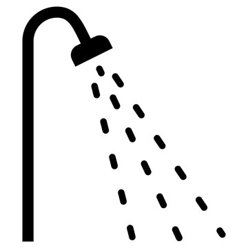 recommend clip art: Shower icon - Outline style