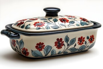 a ceramic container with a lid

