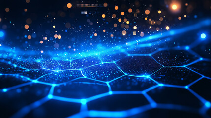 Obraz premium Abstract technology background. Blue tones 