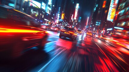 "Urban Nights: Dynamic Light Trails of City Traffic"
