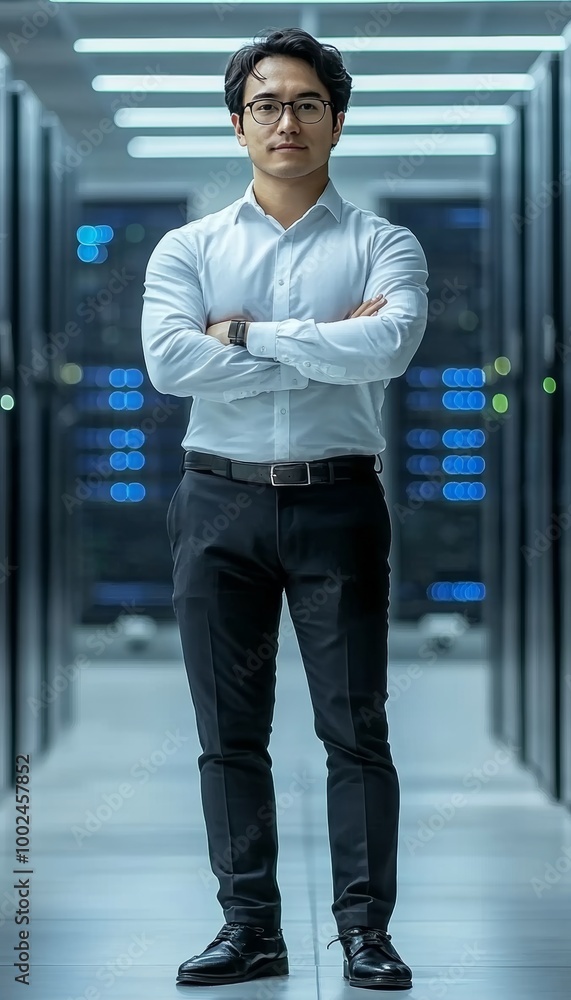 Aufkleber confident it specialist in modern data center, monitoring network security and server operations