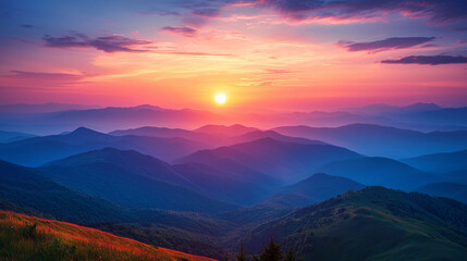 Fototapeta premium Stunning HD Sunset Landscape Background – Perfect for Desktop and Nature Wallpapers