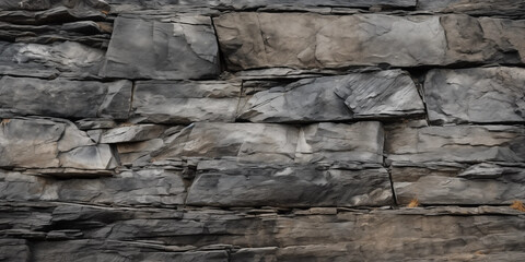 Fototapeta premium Gray Rock Wall Texture Rough Stone Surface Background