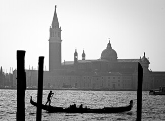 Buildings behind the river