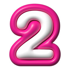 number 2 3D