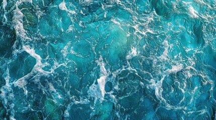 Fototapeta premium Turquoise Waters with White Foam