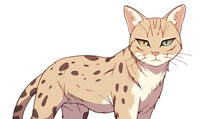 Obraz premium Cute Cat Illustration - Digital Art Print