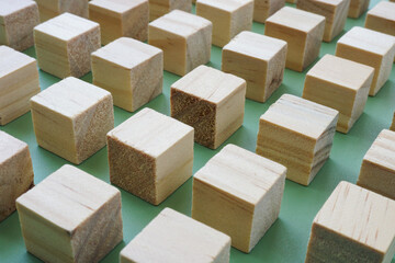 Abstract lines of cubes. Symbolizes lack of creativity and repetitive tasks.