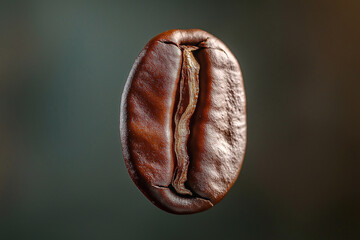 coffee bean close up on blurred background