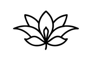 Minimalist Lily Flower Vector Illustration for Elegant Floral Art Design
